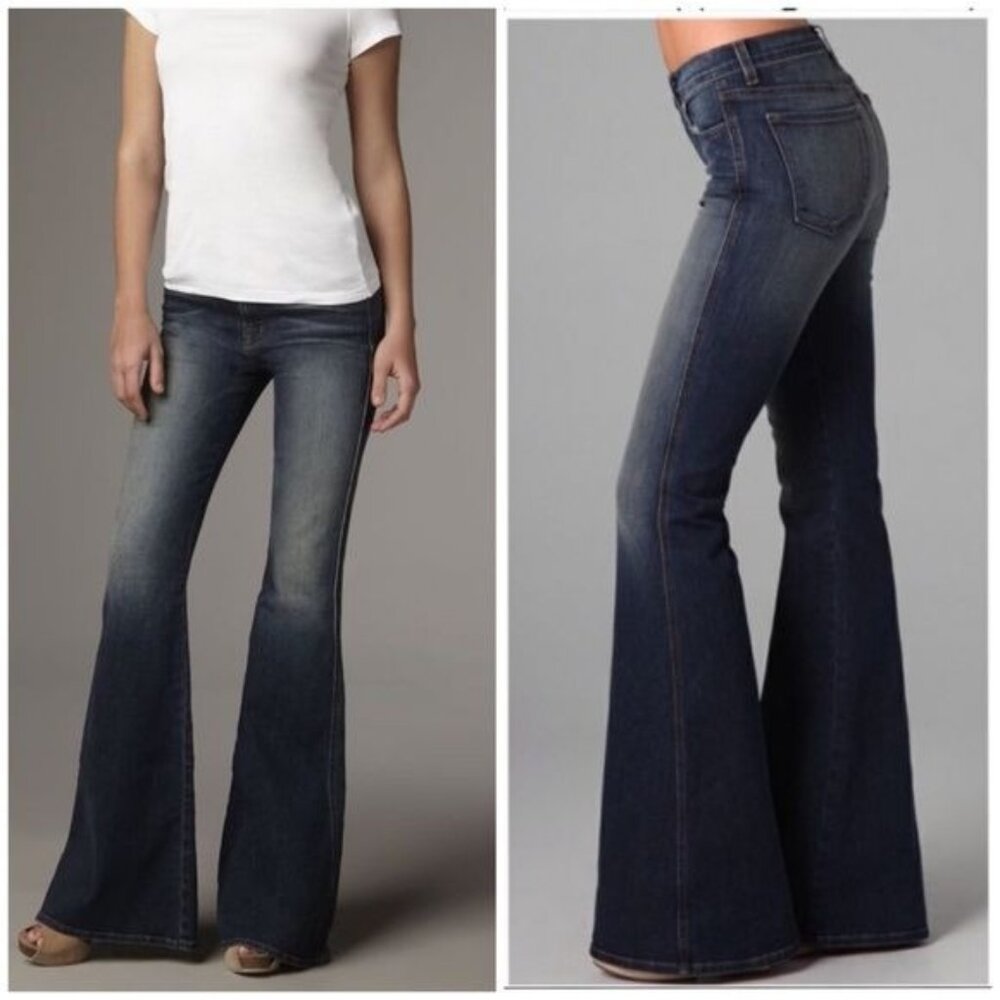 J Brand Kiki High Rise Flare in Lotus size 27